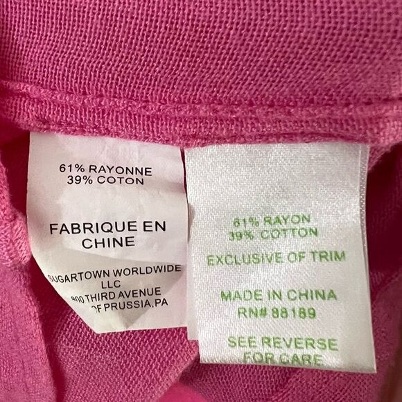 Lilly Pulitzer Etta Embroidered Hotty Pink Tunic Size Medium - Picture 3 of 5